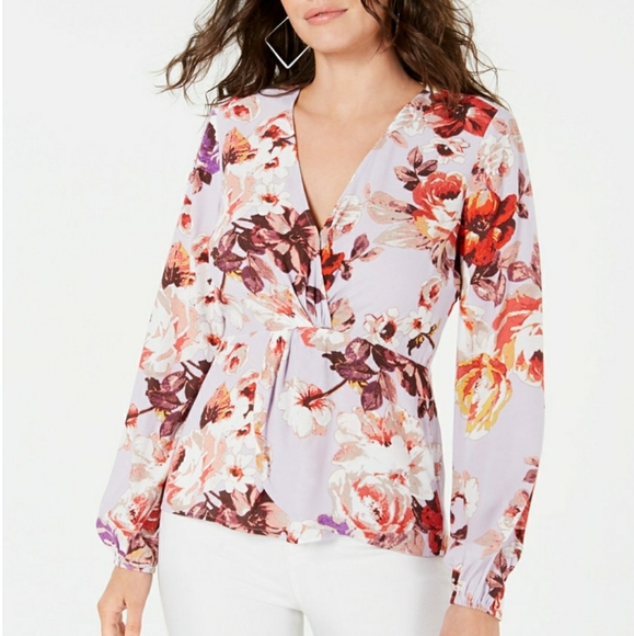 Guess Tops - Guess V Neck Faux Wrap Top
